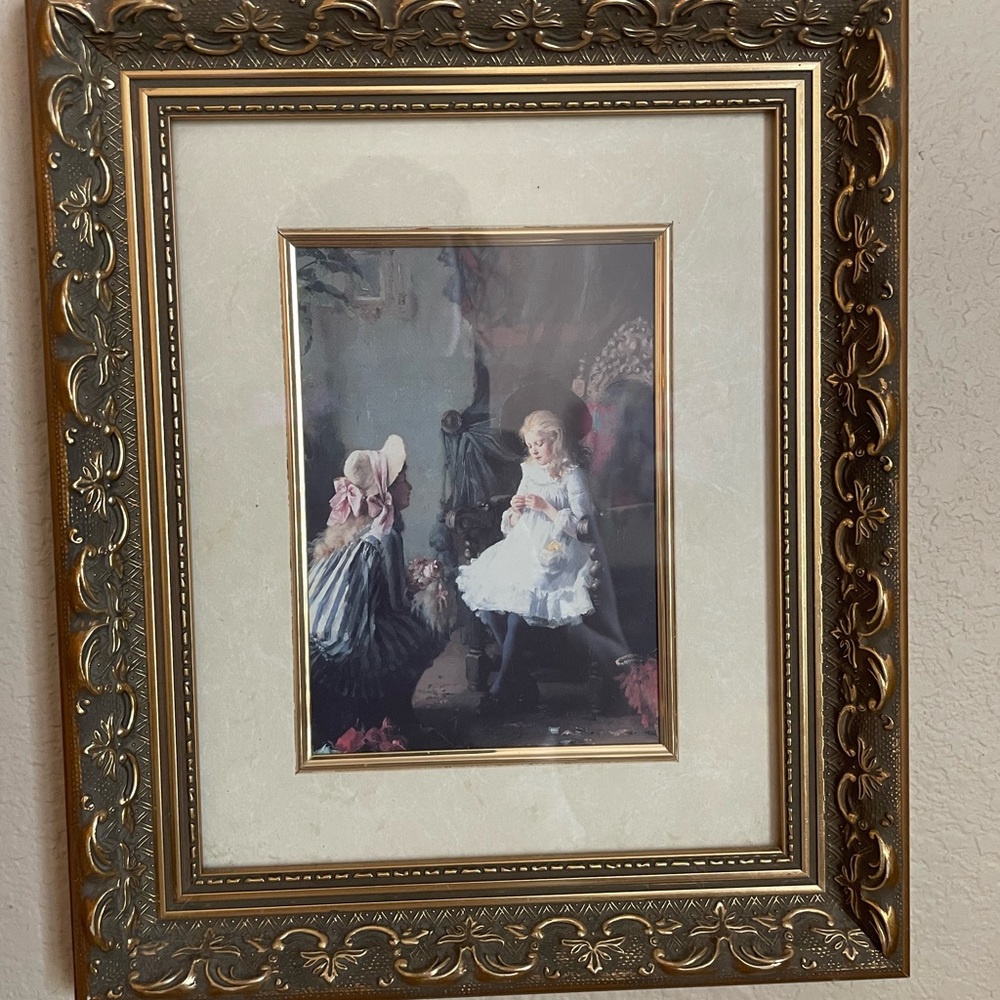 Vintage gold frame picture